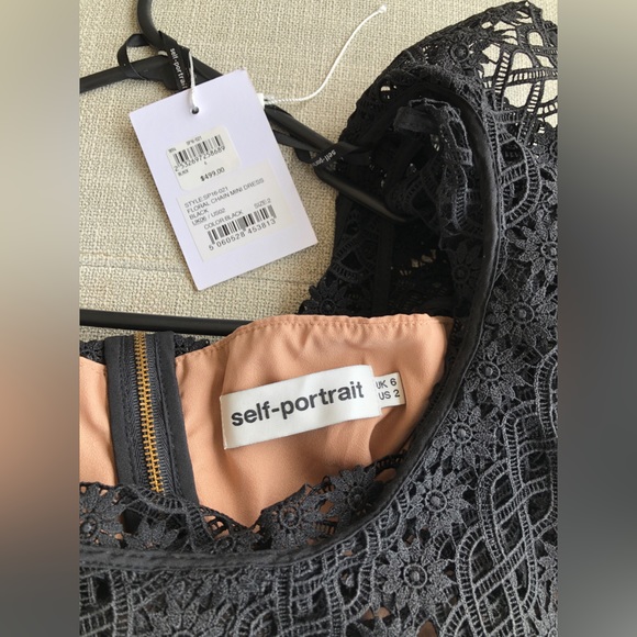 *make an offer!*SELF PORTRAIT Black lace dress US2 - Picture 4 of 5